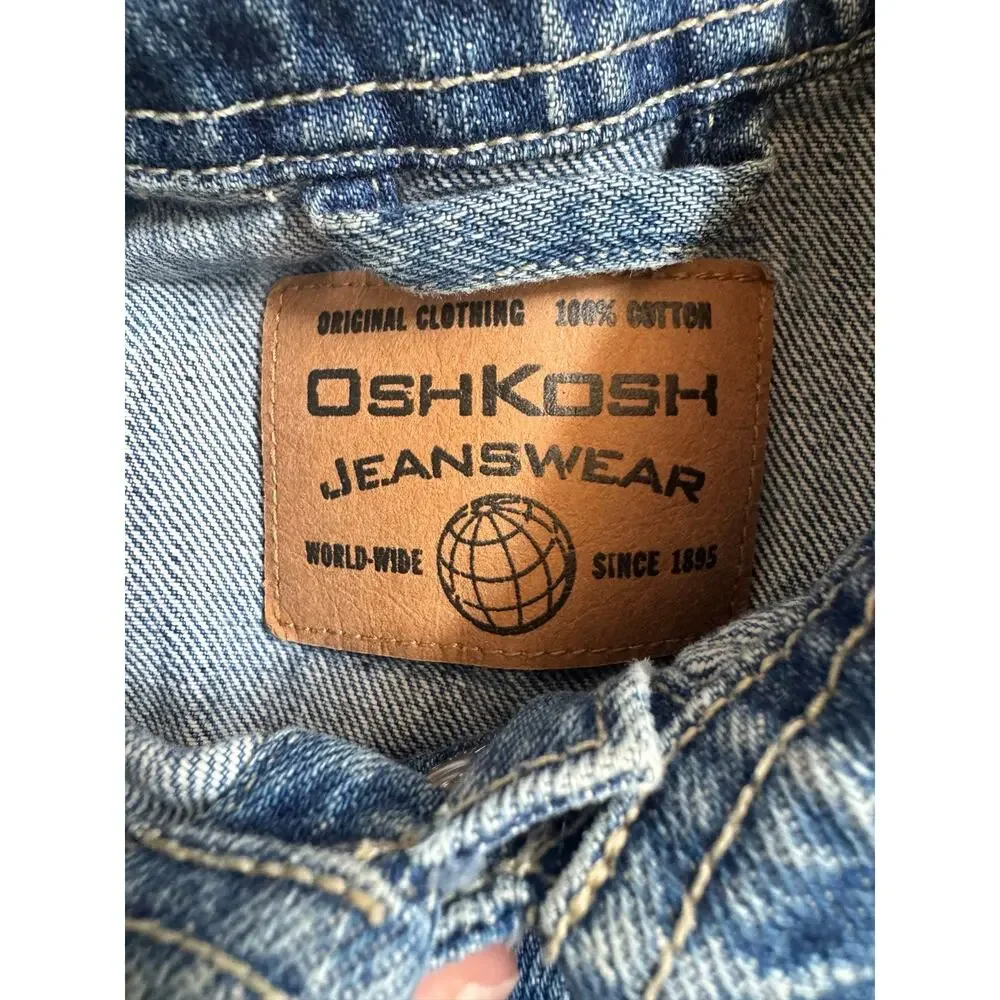 Vintage OshKosh B’gosh 24M Denim Jean Jacket Toddler Trucker 100% Cotton